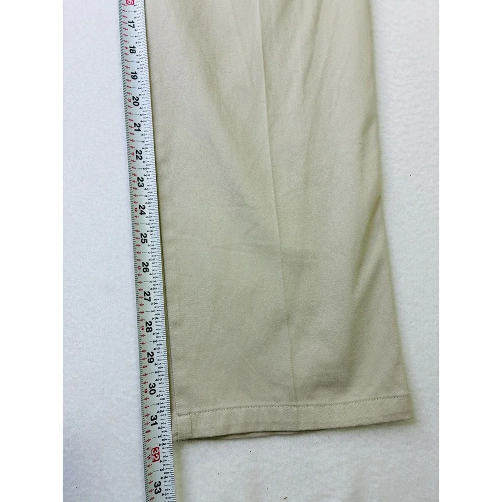 Dockers Mens Khaki Chino Pants Tan Straight Leg Stretch 32x32 Cotton Blend